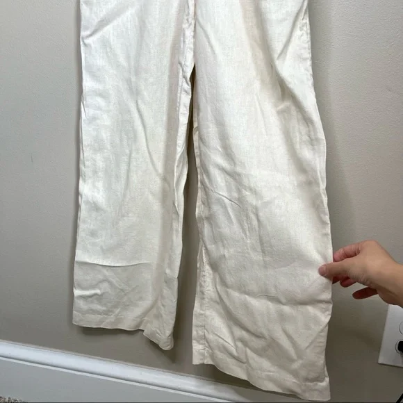 Who What Wear Beige Linen Jumpsuit Size XS - Picture 7 of 11